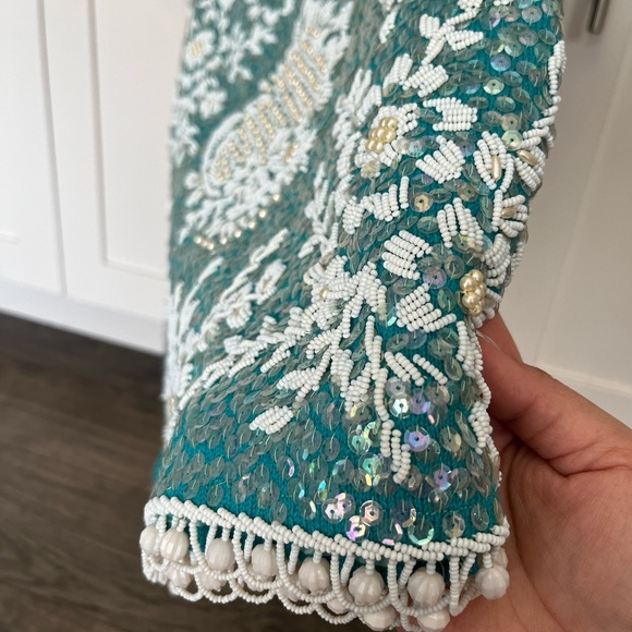 Stephen Chu 'Beaded Sweater Factory' lined sequin beaded sleeveless top M - Picture 7 of 12